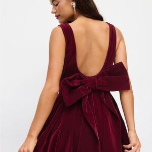 Cider Velvet Burgundy Dress